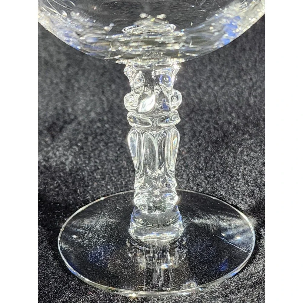 Vintage Champagne Glasses, Fostoria Christiana Pedestal Sherbet, Fine Crystal...